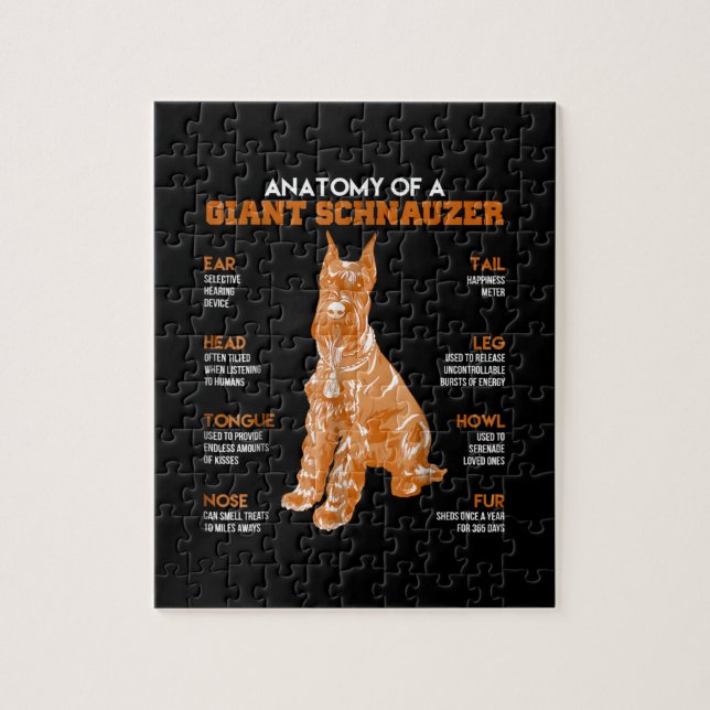 Anatomy Of A Giant Schnauzer Dogs Funny Gift (Vertikal)