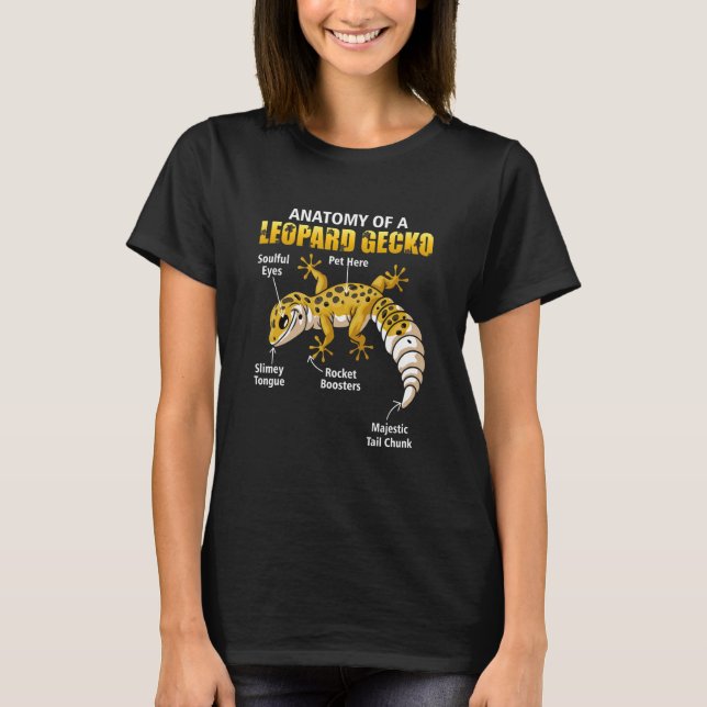Anatomy Of A Leopard Gecko  Lizard Animal Reptile T-Shirt (Vorderseite)