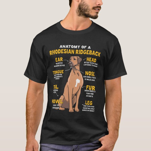 Anatomy Of A Rhodesian Ridgeback For Dog T-Shirt (Vorderseite)