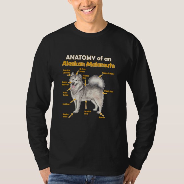 anatomy of an Alaskan Malamute for him and her T-Shirt (Vorderseite)
