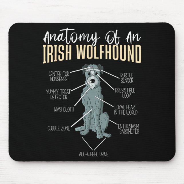 Anatomy Of An Irish Wolfhound  Mousepad (Vorne)
