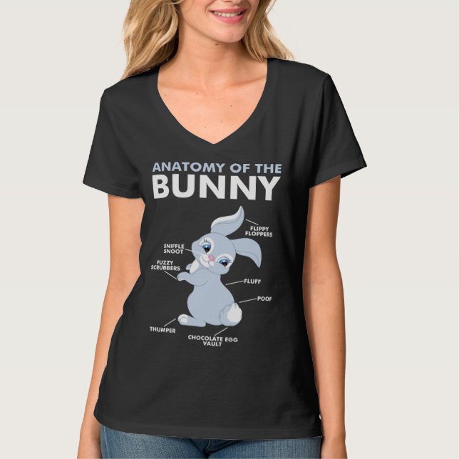 Anatomy of Bunny  Rabbit T-Shirt (Vorderseite)
