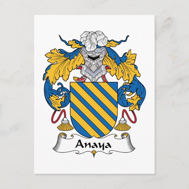Anaya Familienwappen Postkarte (Vorderseite)