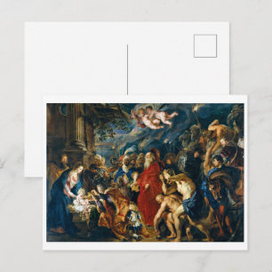 Anbetung der Heiligen Drei Könige Peter Paul Rub Postkarte