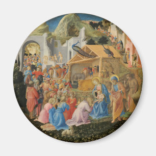 Anbetung der Heiligen Drei Könige von Fra Angelico Magnet