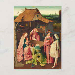 Anbetung der Heiligen Drei Könige von Hieronymus B Postkarte