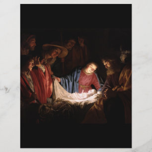 Anbetung der Hirten von Honthorst Flyer