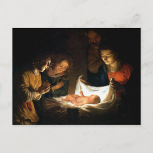 Anbetung des Jesuskindes - Honthorst Postkarte