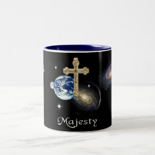 Anbetung seiner Majestät Zweifarbige Tasse