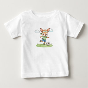 Anbetungswertes Fußball Reh Kinder Grafik T-Shirt