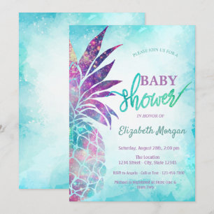 Anbetungswürdige Ananas-Baby-Party Einladung