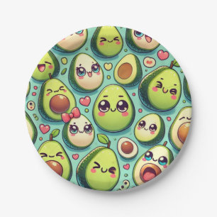 Anbetungswürdige Avocados Pappteller