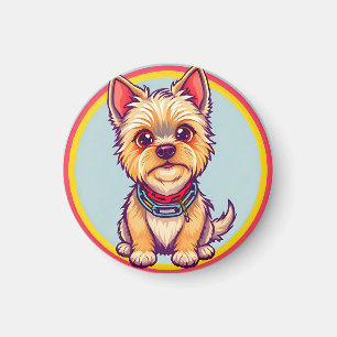 Anbetungswürdige Cartoon-Hund-Illustration Magnet