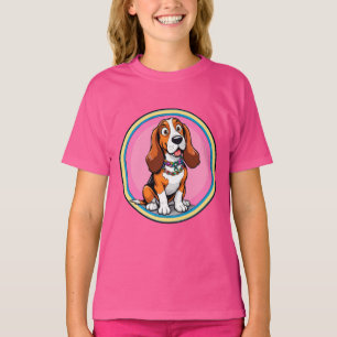Anbetungswürdige Cartoon-Hund-Illustration T-Shirt