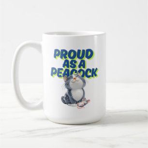 Anbetungswürdige Graue Katze Kaffeetasse