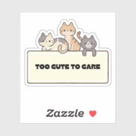 Anbetungswürdige Kawaii-Katzen Lustiges Süßes Katz Aufkleber