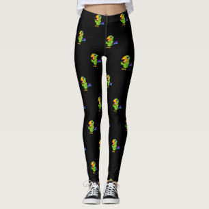 Anbetungswürdiger Cartoon-Papagei Leggings