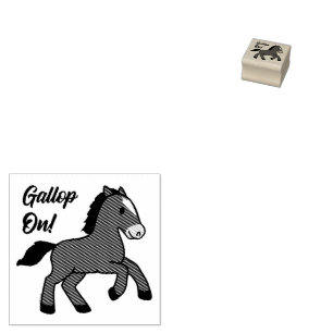 Anbetungswürdiger Galopp! Glückliches Fohlen Kawai Gummistempel