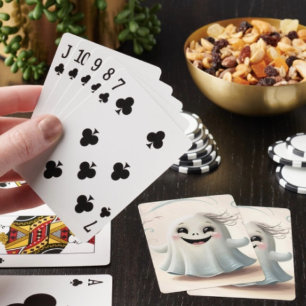 Anbetungswürdiger Geisterfreund Halloween-Design Spielkarten