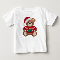 Anbetungswürdiger gestrickter Teddybär-Weihnachtsp