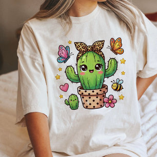 Anbetungswürdiger Kawaii-Kaktus-Gartendesign Tri-Blend Shirt