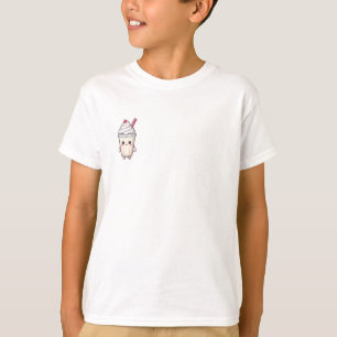 Anbetungswürdiger Kawaii-Vanille-Milchshake-Charak T-Shirt