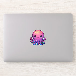 Anbetungswürdiger Kawaii-Weltraum-Oktopus mit kosm Aufkleber