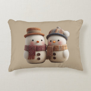 Anbetungswürdiger Schneemann Grafik Gemütliche W Dekokissen