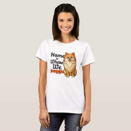 Anbetungswürdiger "Snuggle" Pomeranian Welpe – Süß T-Shirt