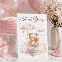 Anbetungswürdiger Teddybär – Dankeskarten für Baby