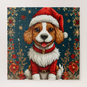 Anbetungswürdiger Weihnachtshund