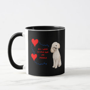 Anbetungswürdiger Weißer Pudel   Fotorealistischer Tasse