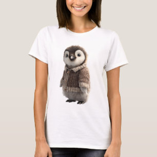 Anbetungswürdiges Baby-Pinguin mit einem gemütlich T-Shirt