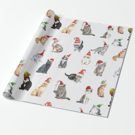 Anbetungswürdiges Kätzchen Catmas Weihnachtsmuster Geschenkpapier