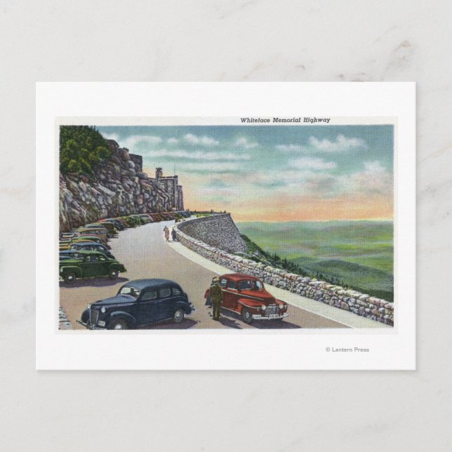 Anblick alter Autos auf Whiteface Memorial Hwy Postkarte (Vorderseite)
