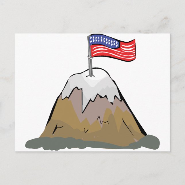 Anbringung der US-Flagge Postkarte (Vorderseite)