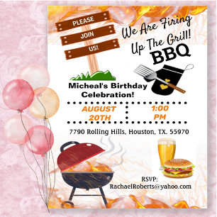 Anbruch des Grillabends Einladung