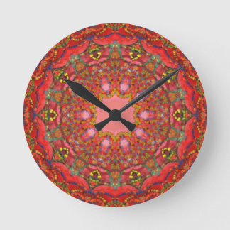 Anca Sofia: Fraktale/Mandala, digitale Kunst Runde Wanduhr