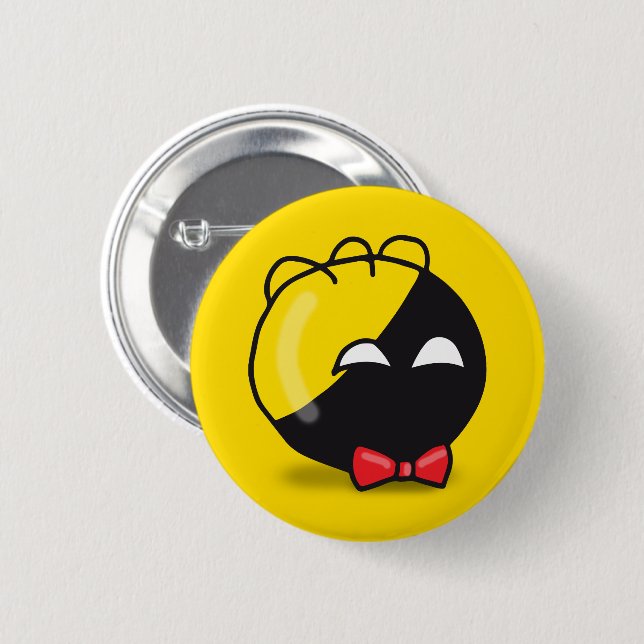 Ancap-Ball Polandball niedlicher Mem-Bugbogen Button (Vorne & Hinten)