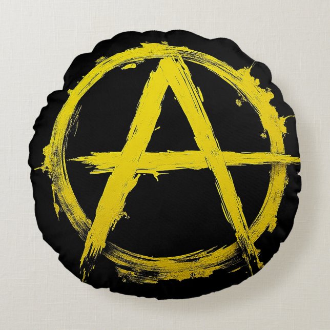 Ancap Forever! Rundes Kissen (Vorderseite)