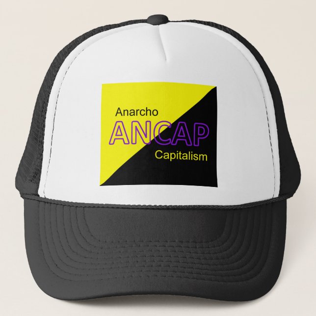 ANCAP Gelb und schwarze Flagge Truckerkappe (Vorderseite)