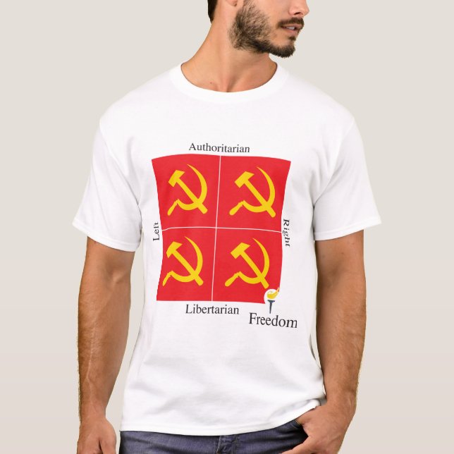 Ancap liberalistischer politischer Kompass T-Shirt (Vorderseite)
