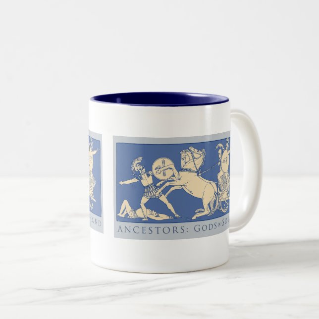 ANCESTOREN: Götter des Gehörs - griechische Kriege Zweifarbige Tasse (VorderseiteRechts)