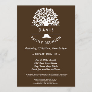 Ancestry Arbre Chocolat Famille Réunion Invitation