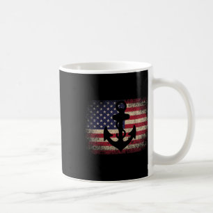 Anchor 4. Juli Geschenk American Flag - Boot Saili Kaffeetasse