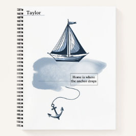 Anchor and Beach Notebook Notizbuch