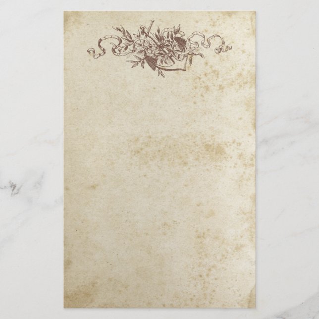 Anchor Antiquitätenpapier aus verklebter Blüte Briefpapier (Vorderseite)