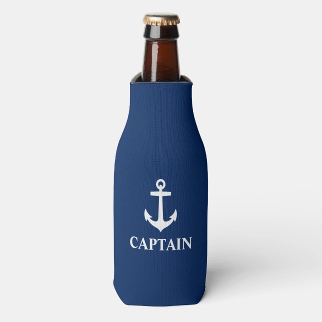 Anchor Blue Captain Flaschenkühler (Flaschenvorderseite)
