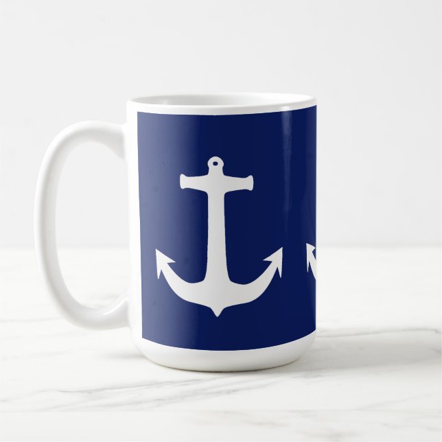 Anchor Captain Sail Sailing Maritime Kaffeetasse (Links)