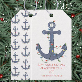 Anchor Christmas Card Geschenkanhänger